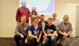 Dette er MIFFs nye hovedstyre. Øverst fra venstre: Kjetil Ravn Hansen og Astrid Salvesen Shwartz. Nederst fra venstre: Lars Nordgård (vara), Kristoffer Vikan, Frode Jacobsen, Bengt-Ove Nordgård, Lewi Brevik (vara) og Jan Benjamin Rødner. Nestleder Morten Fjell Rasmussen og varamedlem Hanne Christine Øvrejorde var ikke til stede. (Foto: Bjarte Bjellås)