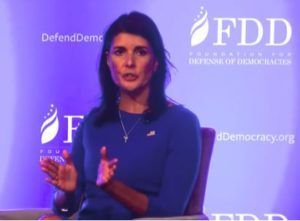 Nikki Haley, FDD, august 2018